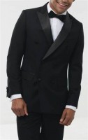 Ralph Lauren Black Double Breasted Tuxedo Rental Package