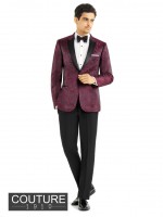 Paisley Tuxedo Package Burgundy  (coat only rental $89)