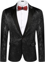 Shimmer Black Tuxedo Package (coat only rental $69)