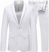 Fabian White Suit Package (coat only rental $49)